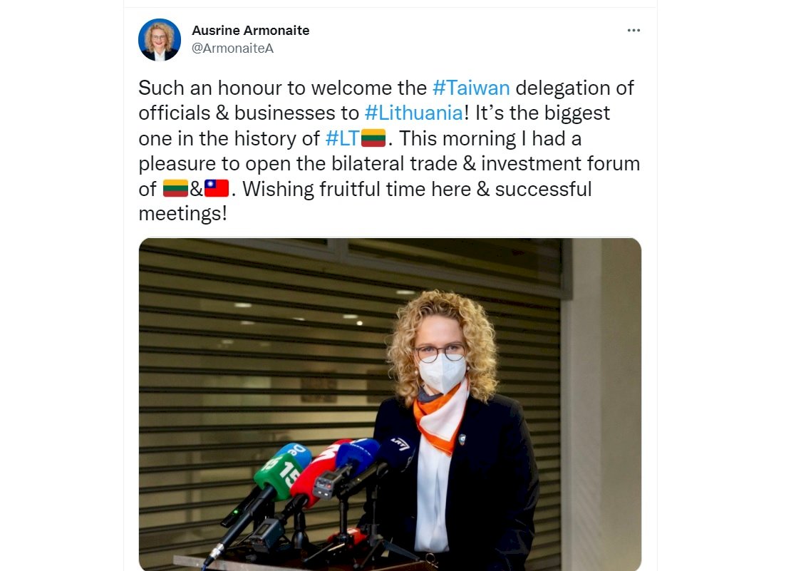 Представительство Литвы откроется на Тайване в начале 2022 г.