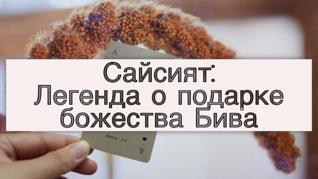 Сайсият: Легенда о подарке божества Бива